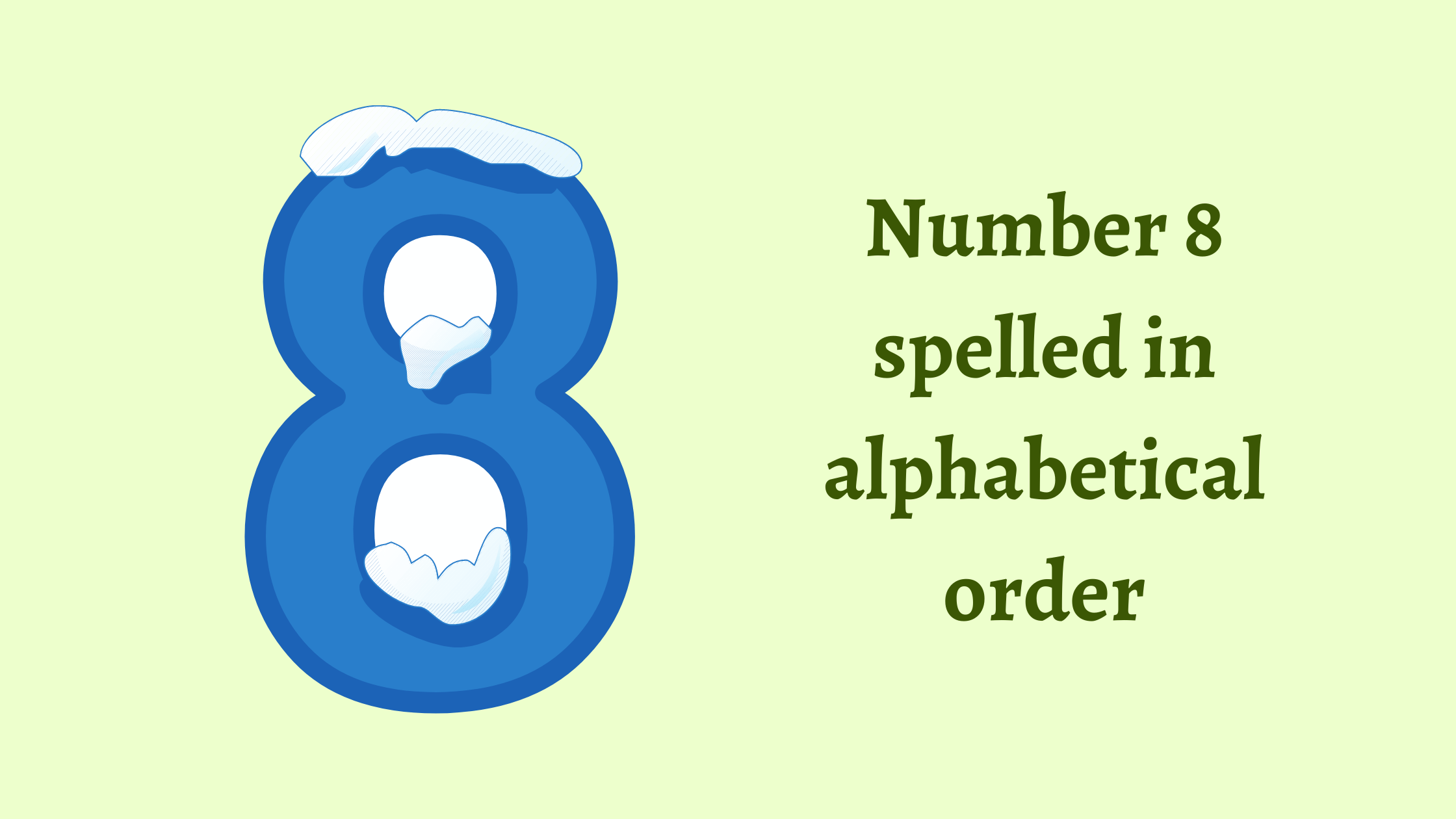 number spelled in alphabetical order